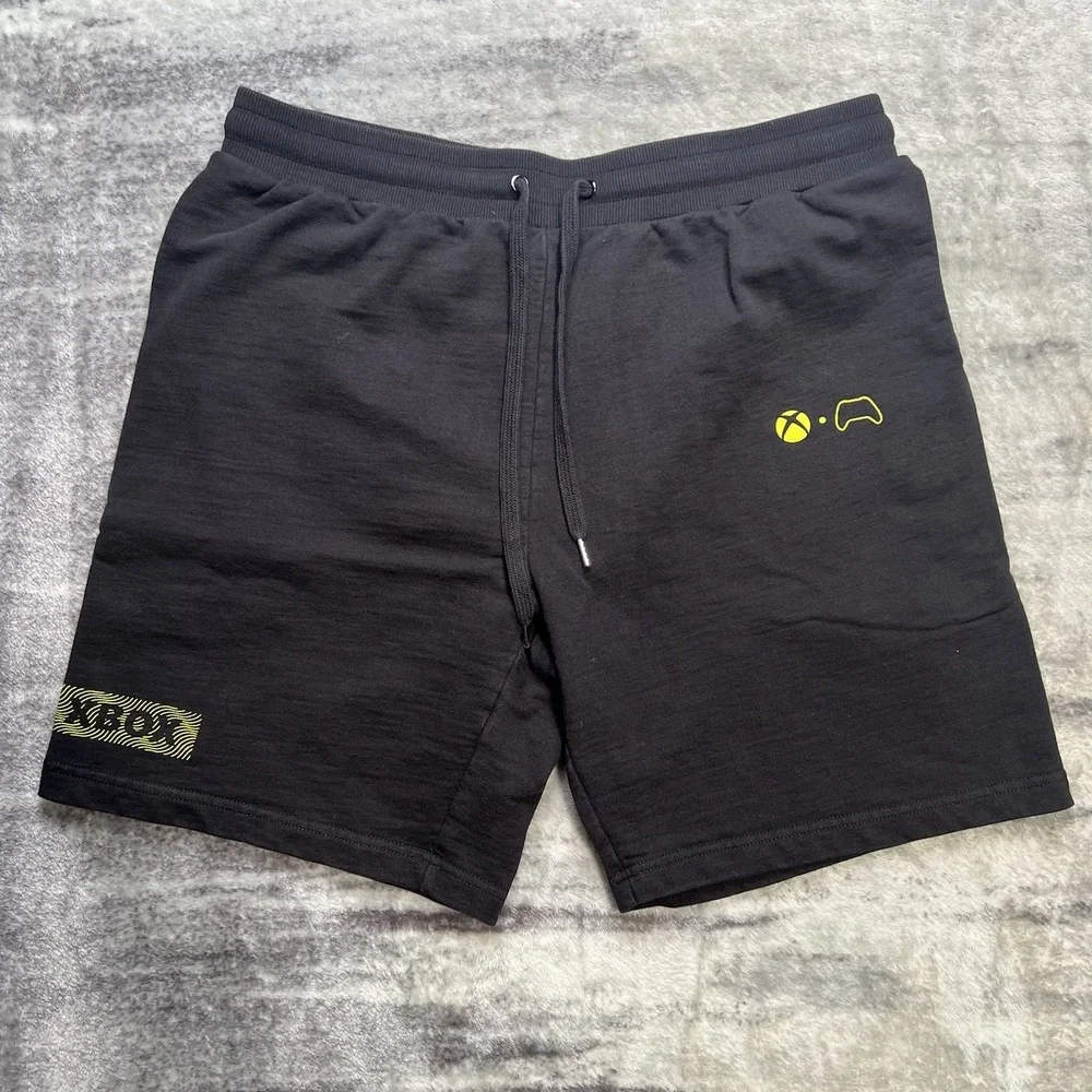 Xbox Meta Threads Shorts Size Large Black Green Logo